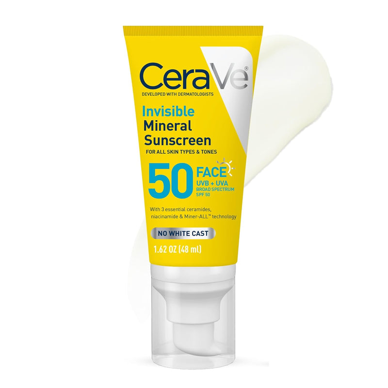CeraVe Invisible Mineral Sunscreen SPF 50 Face